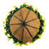 14" UV Mum Hanging Basket - Yellow