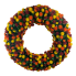 Mum Wreath 22" - UV Protected Burgundy / Orange / Yellow