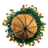 16.5" UV Clover Hanging Basket - Orange