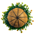 16.5" UV Clover Hanging Basket - Orange/ Yellow