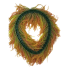 26" Oval UV Bead Grass Wreath - Orange/Red