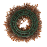 10" UV Boxwood Wreath - Caramel Brown