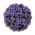 12" UV Lavender Topiary Mum Balls