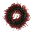 28" Round UV Bead Grass Wreath - Brown Red