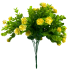 15" Eucalyptus & Flower Mixed Bush - Yellow
