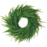 18" UV Protected Bead Grass Wreath- Deep Green