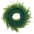 18" UV Protected Bead Grass Wreath- Deep Green