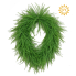 22" Oval UV Bead Grass Wreath