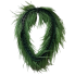 34" UV Oval Bead Grass Wreath- Dark Green