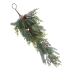 28" Frosted Greenery w/ Berries and Ornaments Teardrop