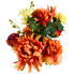 16" Orange Mum & Rose Bush