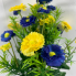 18" Mini Daisy Bush - Blue/Yellow