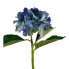 19" Long Single Hydrangea Stem - Blue