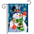 Candy Cane Snowman Garden Flag