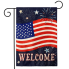 Celebrate America Burlap Garden Flag