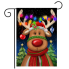 Festive Reindeer Garden Flag