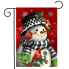 Snowman with Cardinals Garden Flag