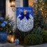 Blue Chinoiserie Pumpkin Burlap Garden Flag