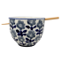 Noodle Bowl w/ Chopsticks - Blue Floral