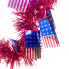 15" Tinsel Star Centerpiece - Red Star w/ American Flag Accents