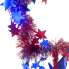 15" Tinsel Star Centerpiece - RWB Star w/ Solid Star Accents