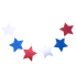 7' Red, White, & Blue Star Garland