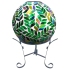 Green Leaves Solar LED Mosaic Gazing Ball