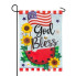 God Bless Patriotic Applique Garden Flag