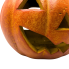 Orange Jack-O-Lantern with Witch Hat