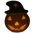 Orange Jack-O-Lantern with Witch Hat