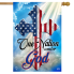One Nation Under God Cross House Flag