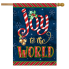 Joyous World Double Sided House Flag