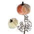 22" Velvet Pumpkin Trio Pick- Cream/Coral/Teal