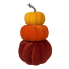 12" Colorful Stack Velvet Pumpkins