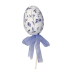 12" White Floral Trio Egg Pick