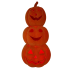 11" LED Velvet Pumpkin Stack