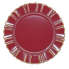 13" Burgundy Charger with Scalloped Gold Border