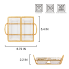 Gold Serving Tray w/ Glass Dishes