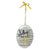 9" Silent Night Music Ornament w/ Gold Accents