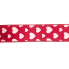 1.5" x 10yd White Hearts on Red Wired Ribbon