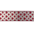 2.5" x 10yd White with Red Hearts Ribbon