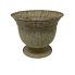 Metal Beige, Green and Black Vase