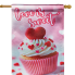 Cupcake of Love House Flag