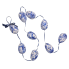 6' Blue & white Fabric Easter Egg Garland