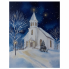 LED Church on Snowy Hill Wall Art