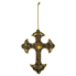 7.5" Bronze Jeweled & Beaded Cross Ornament