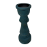 13" Turquoise Wood Piller Candle Holder