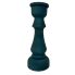 13" Turquoise Wood Piller Candle Holder