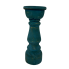 10" Turquoise Wood Pillar Candle Holder