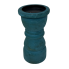 8" Turquoise Wood Pillar Candle Holder